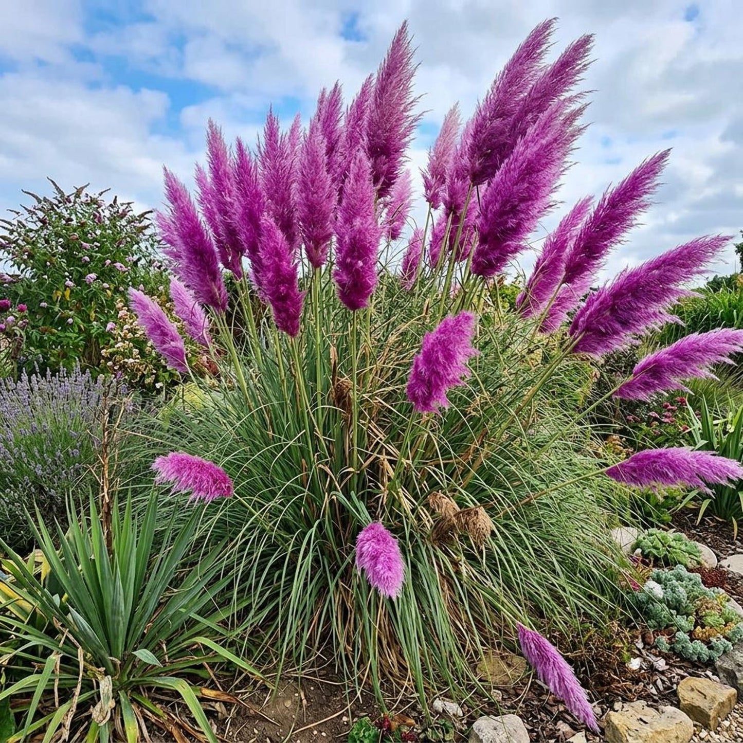 1000Pcs Purple Pampas grass seeds natural grass biofuel green environmental deer hunting border cover fence