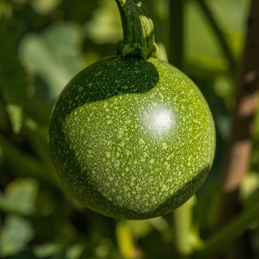 50 Round Zucchini Seeds – Non-GMO Heirloom Globe Summer Squash Seeds for Home Vegetable Gardens