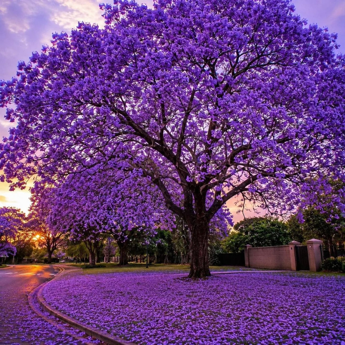 49Pcs Jacaranda Tree Seeds Purple Flowering Ornamental Tree for Landscaping