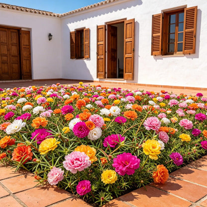 1000pcs Mixed Moss Rose Seeds Resilient Succulent Groundcover Annuals For Sunny Breathable Romantic Retaining Walls