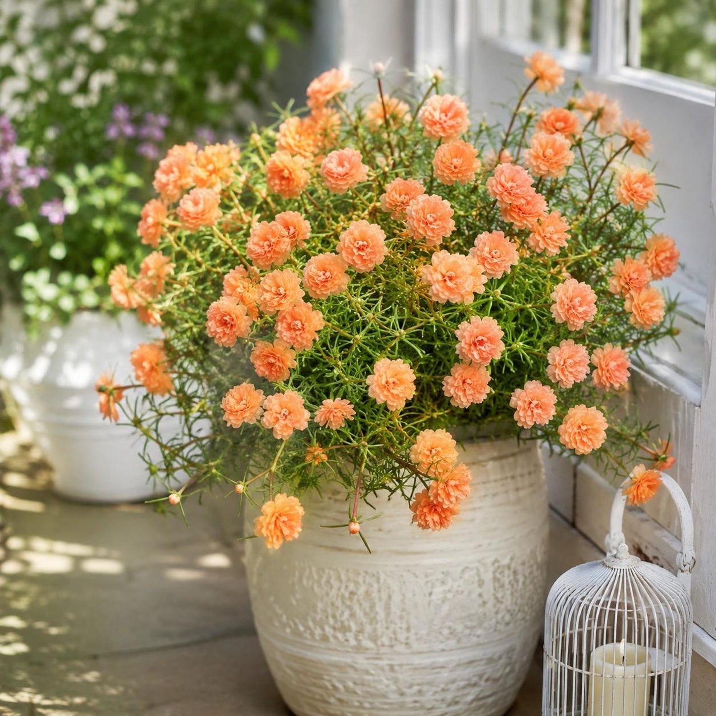 1000pcs Orange Moss Rose Seeds Simple to Grow enrich flat landscape with low sprawling blooming plant clusters