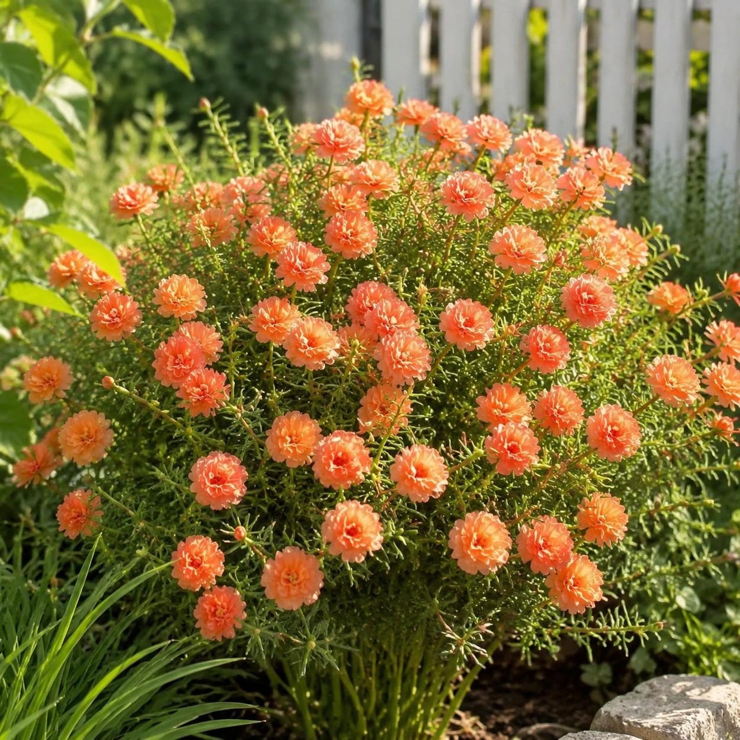 1000pcs Orange Moss Rose Seeds Simple to Grow enrich flat landscape with low sprawling blooming plant clusters