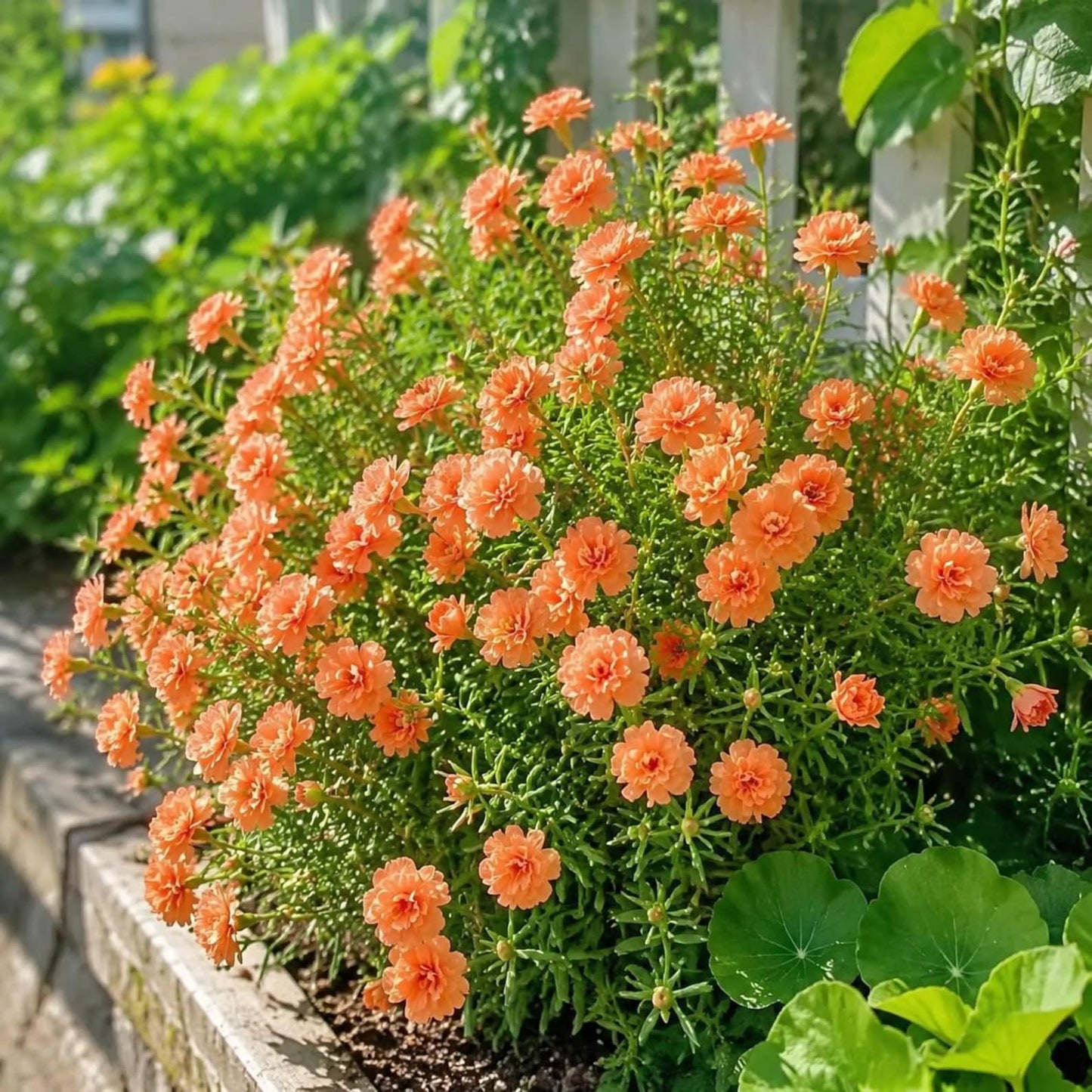 1000pcs Orange Moss Rose Seeds Simple to Grow enrich flat landscape with low sprawling blooming plant clusters