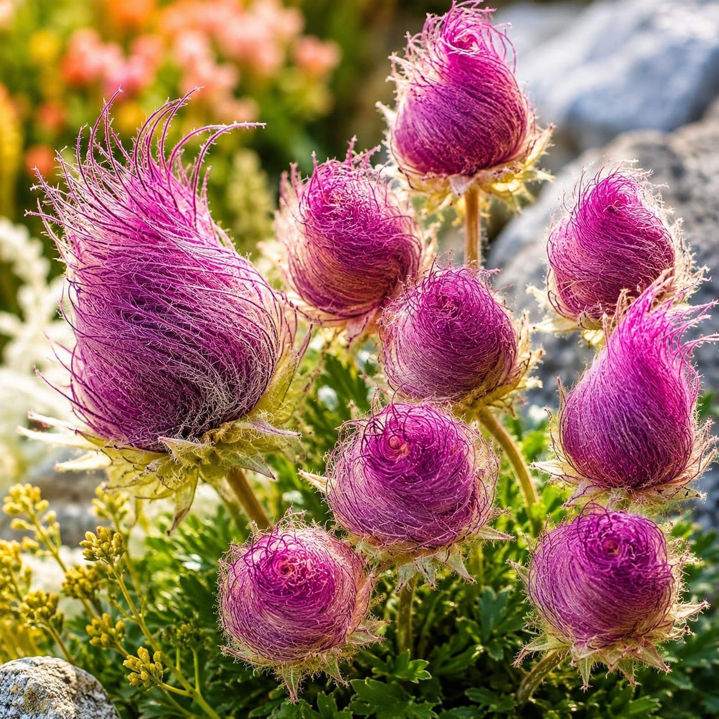 100Pcs Easy to Sow Prairie Smoke Seeds ideal for forming continuous natural ornamental lines along garden borders and rocky terrain edges