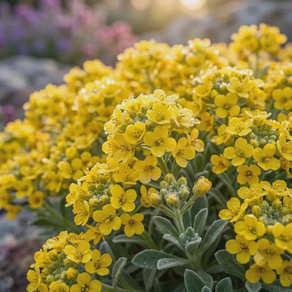 1000pcs Basket of Gold Alyssum Seeds Perennial Rock Garden Flower Seeds | Drought Tolerant Ground Cover