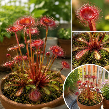 296Pcs Venus Flytrap Seeds for Carnivorous Garden Plants Red Trap Carnivorous Seed Pack for Indoor Outdoor Growing