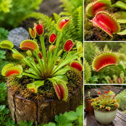 300Pcs Venus Flytrap Seeds for Indoor Outdoor Growing Red Traps Natural Predator Garden