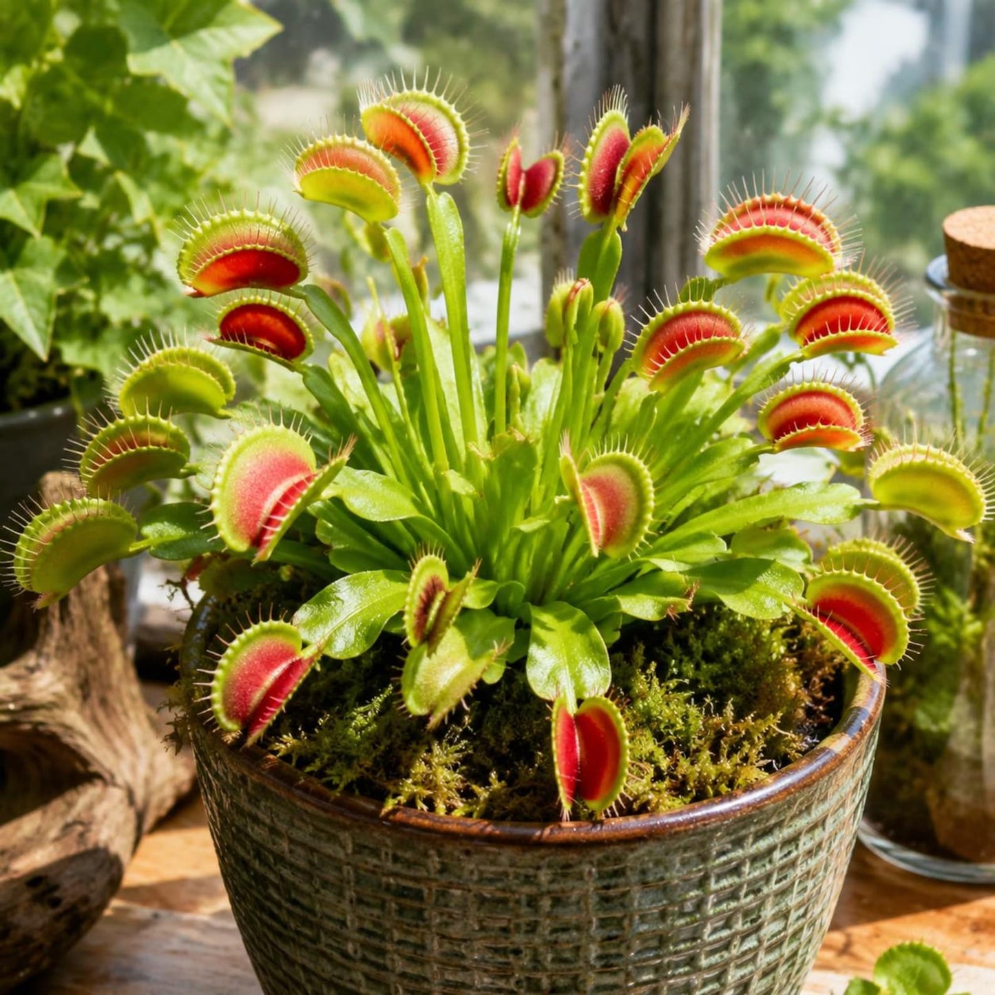 300Pcs Venus Flytrap Seeds for Indoor Outdoor Growing Red Traps Natural Predator Garden