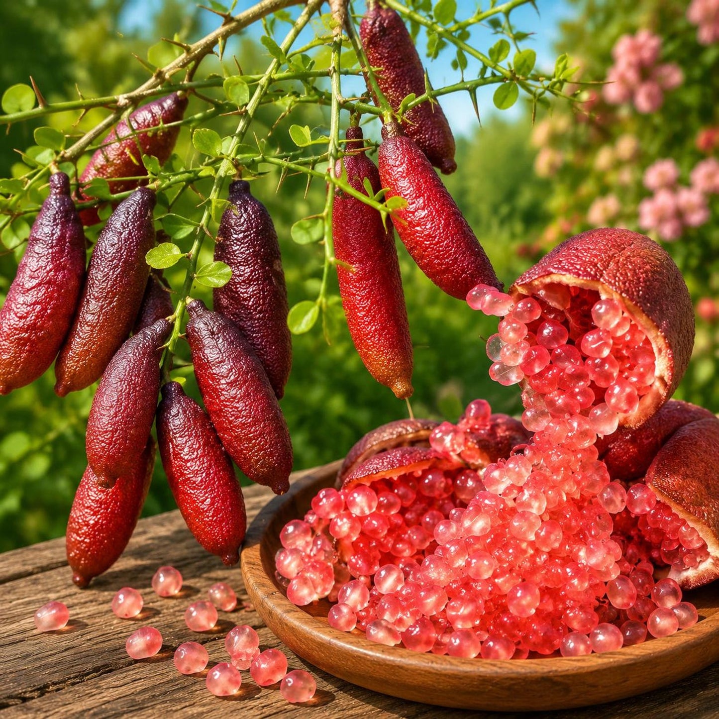 30Pcs Hardy Finger Lime Seeds Adapt To Full Sun And Light Shade In Residential Gardens