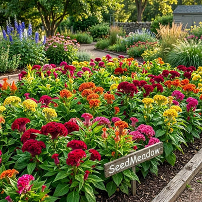 200pcs Mix Celosia Seeds, Vibrant Annual Flowers, Heirloom Non-GMO, Garden Beds, Borders, Containers