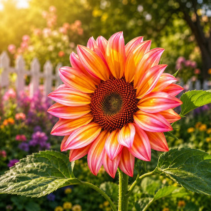 100pcs Black Oil Pink Sunflower Seeds Plants Garden Planting Colorful