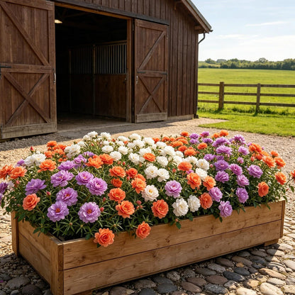 1000pcs Mixed Moss Rose Seeds Resilient Succulent Groundcover Annuals For Sunny Breathable Romantic Retaining Walls