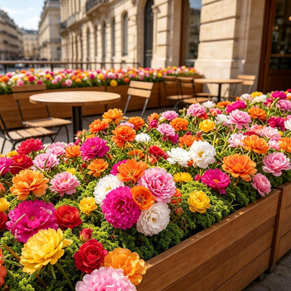 1000pcs Mixed Moss Rose Seeds Resilient Succulent Groundcover Annuals For Sunny Breathable Romantic Retaining Walls