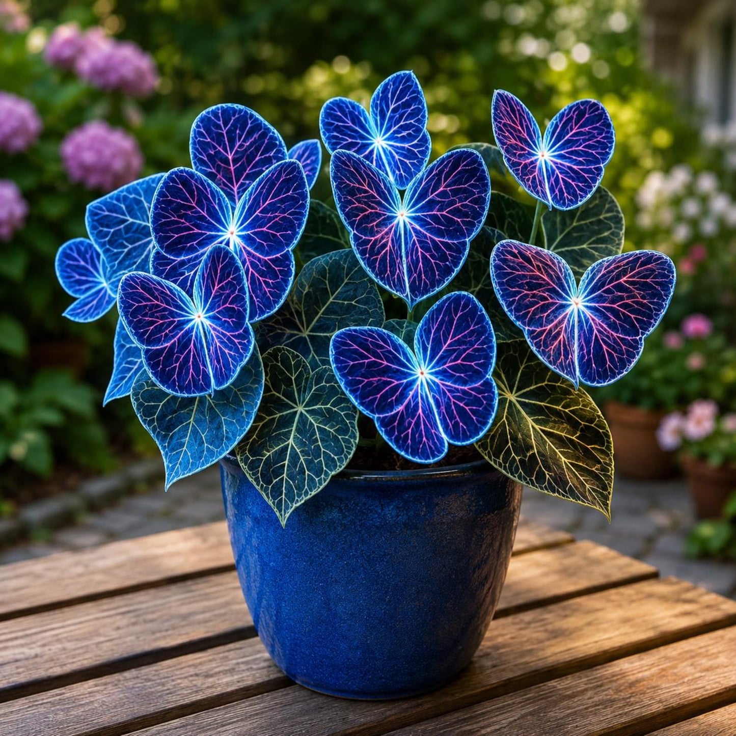 200pcs Starry Blue Moonlight Butterfly Seeds Spotted Shade Flower Ornamental Garden Plant