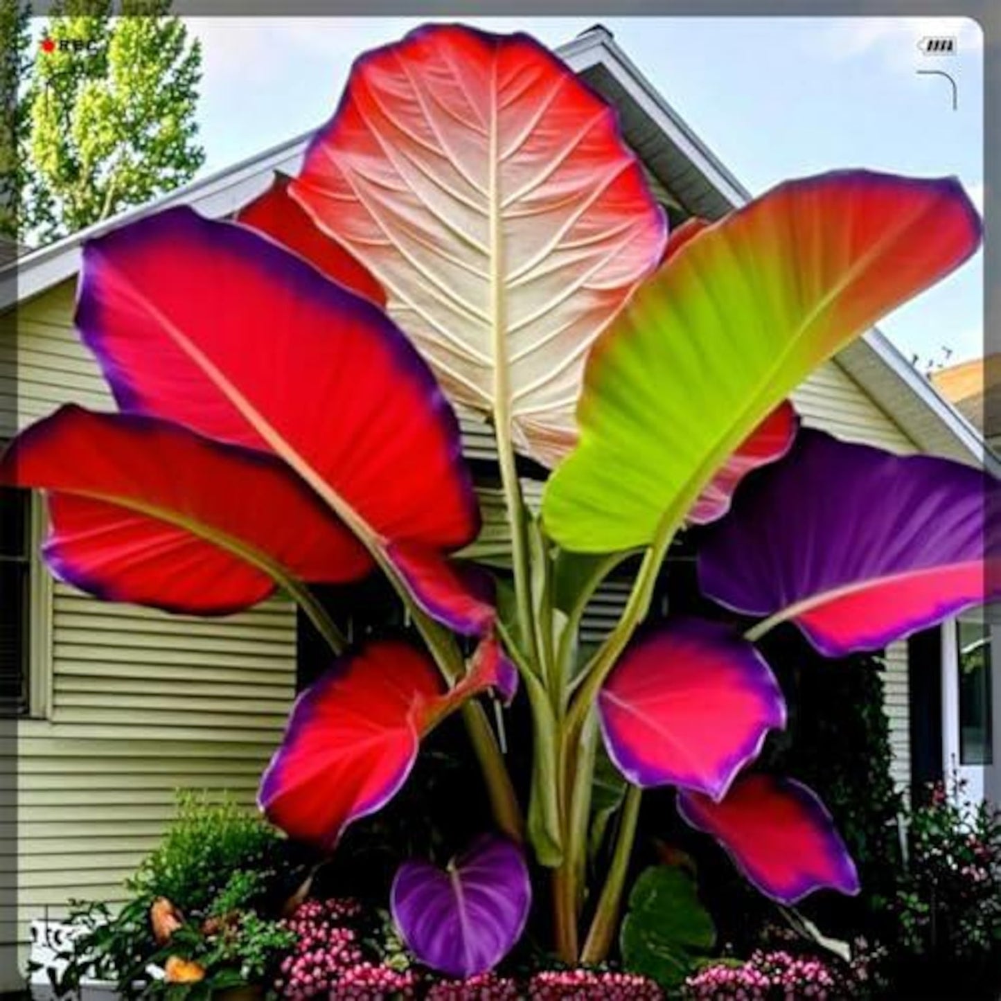 100pcs Elephant Ear seeds – Clumping Tropical Foliage for Shade Gardens & Pots
