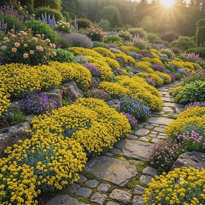 1000pcs Basket of Gold Alyssum Seeds Perennial Rock Garden Flower Seeds | Drought Tolerant Ground Cover