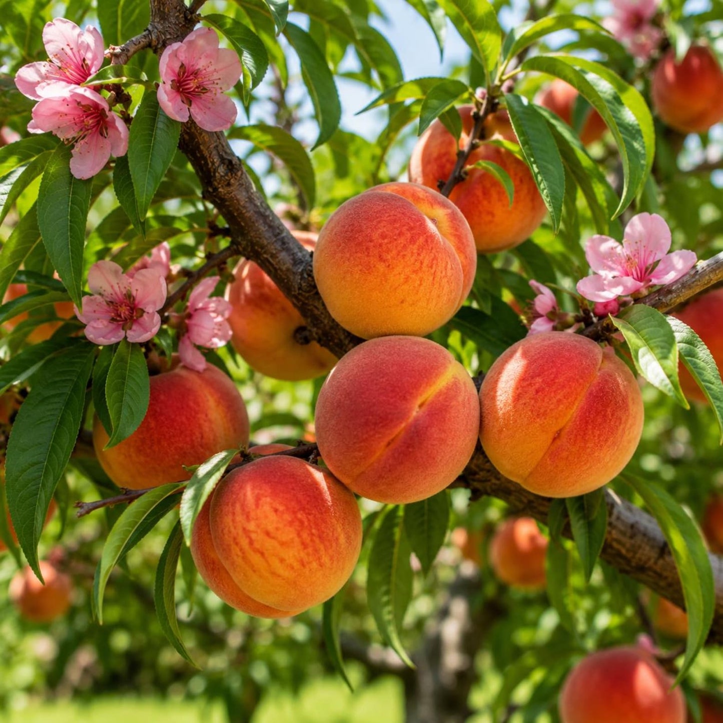 Peach Tree Seeds 10Pcs Heirloom for Planting Grow Your Own Juicy Sweet Peaches
