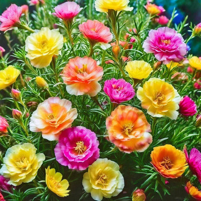700Pcs Moss Rose Seeds Friendly for new gardeners spread widely to form full blooming mat coverage