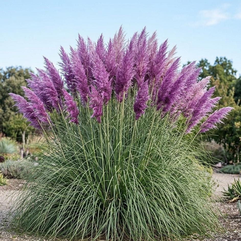 1000pcs Bright Purple Pampas Grass Seeds - Ornamental Perennial