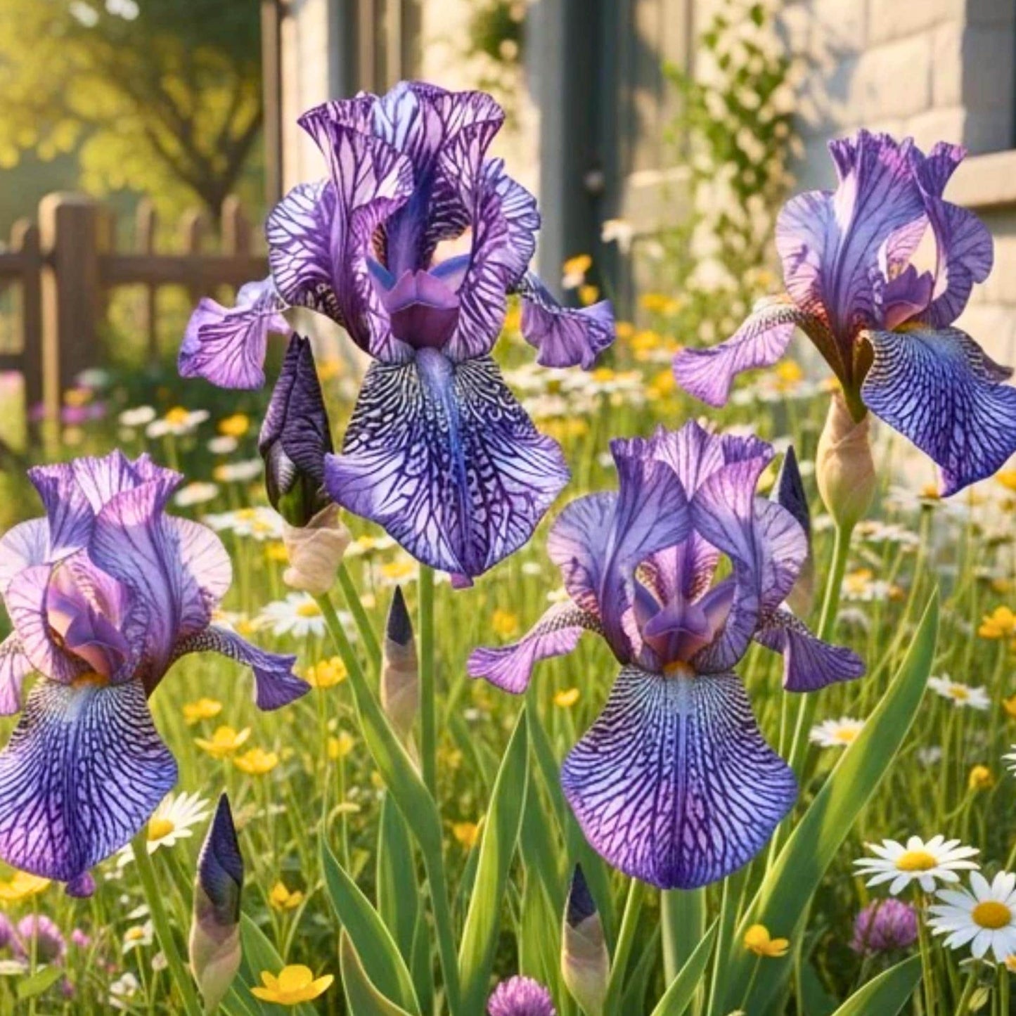 86Pcs Bearded Iris Seeds Purple Tone Patterned Bloom Potential