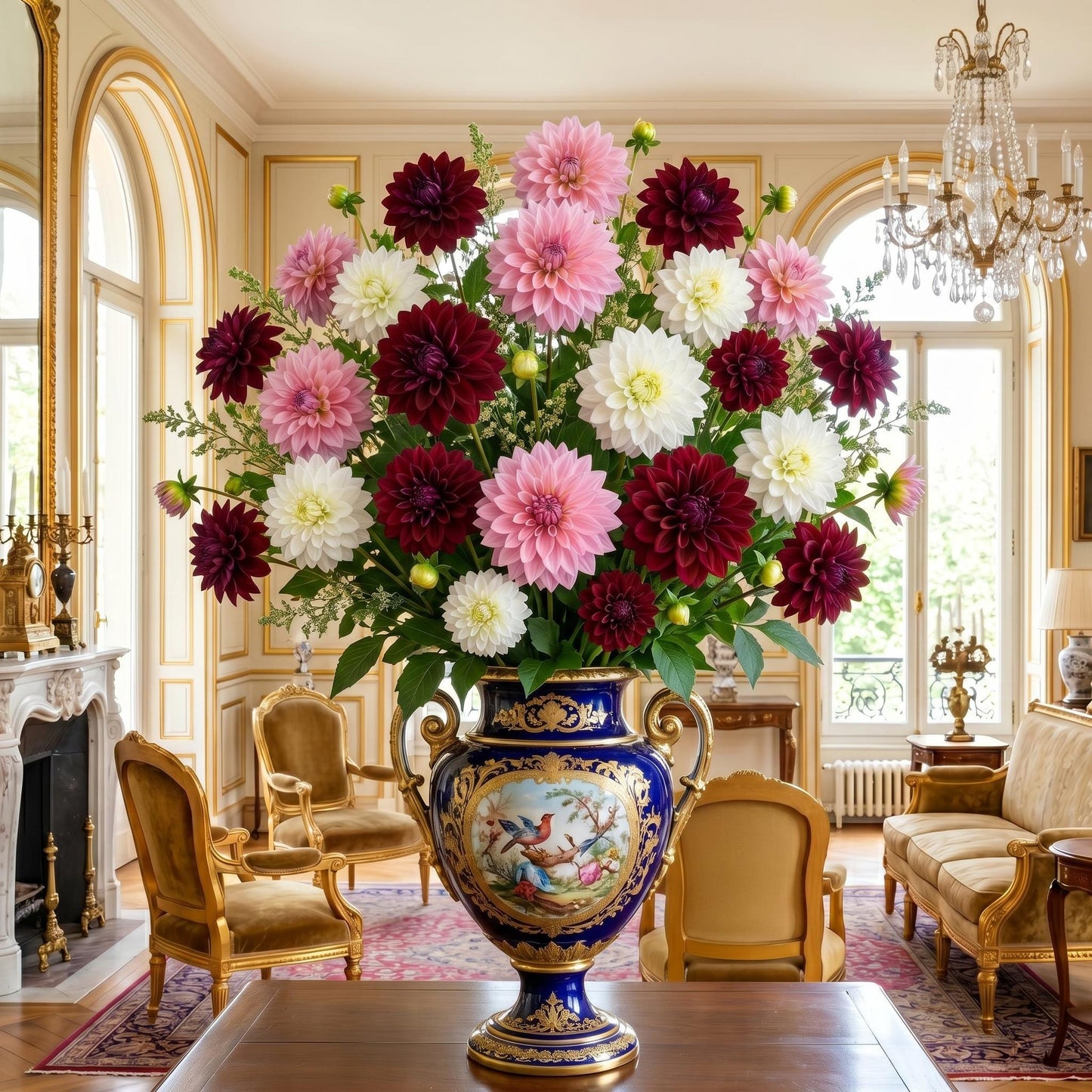 100pcs mixed dahlia seeds, beautiful garden flowers, vibrant colors, easy to grow, non-GMO perennial, garden gift.