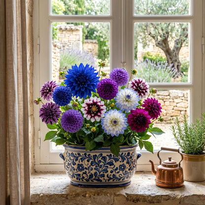 100pcs mixed dahlia seeds, beautiful garden flowers, vibrant colors, easy to grow, non-GMO perennial, garden gift.