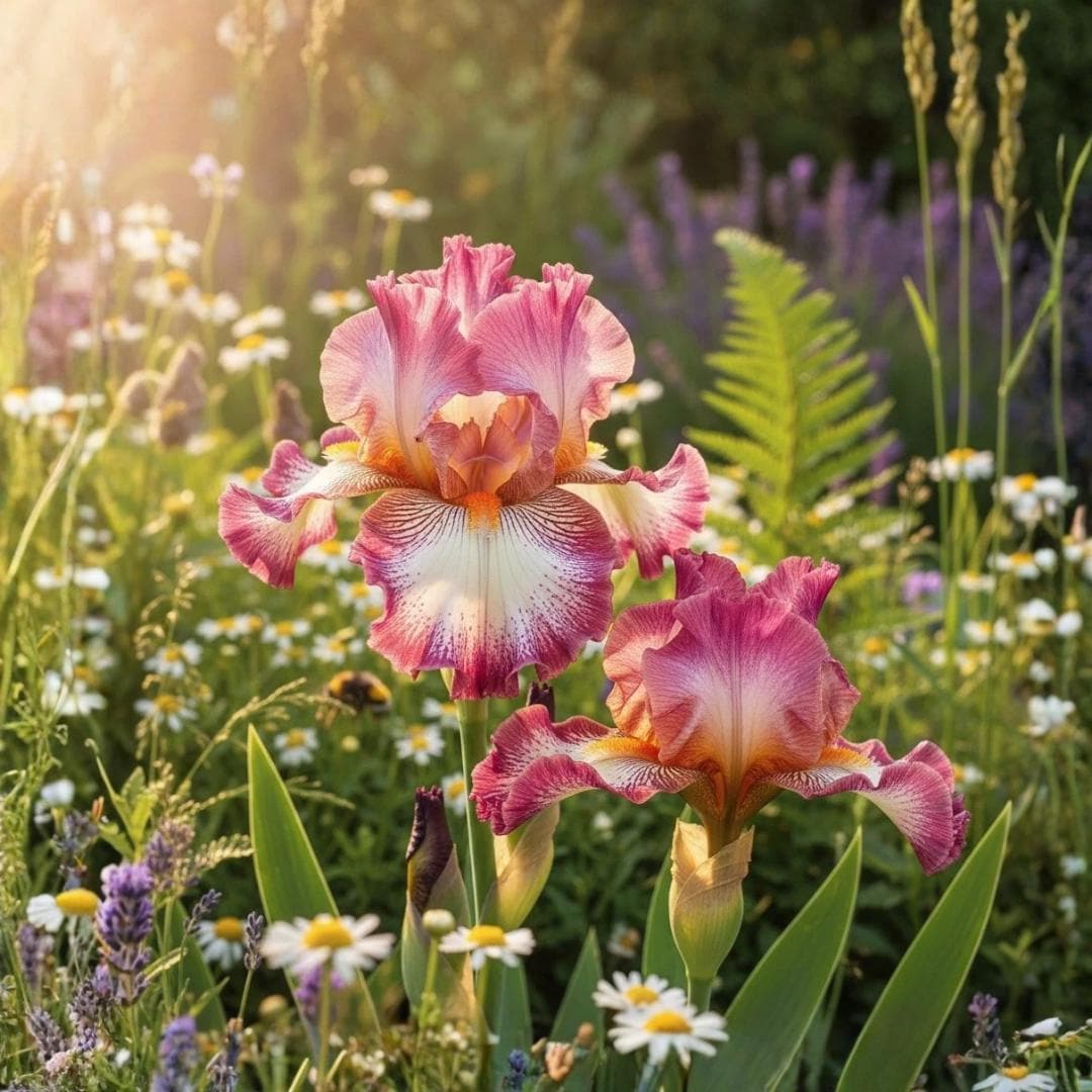100pcs Garden Flowers Iris Seeds Sword Shaped Foliage For Outdoor Planting Easy To Grow