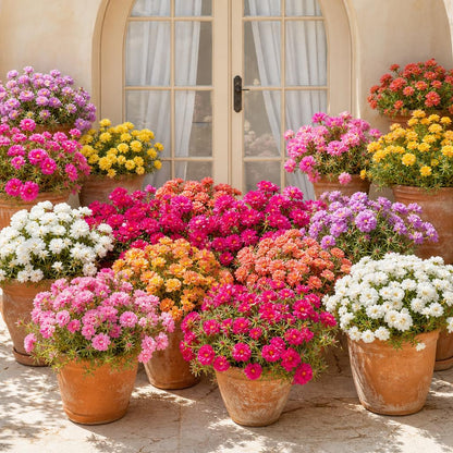1000pcs Mixed Moss Rose Seeds for Planting Bulk Garden Seeds Floral Gift DIY Landscaping Ground Cover