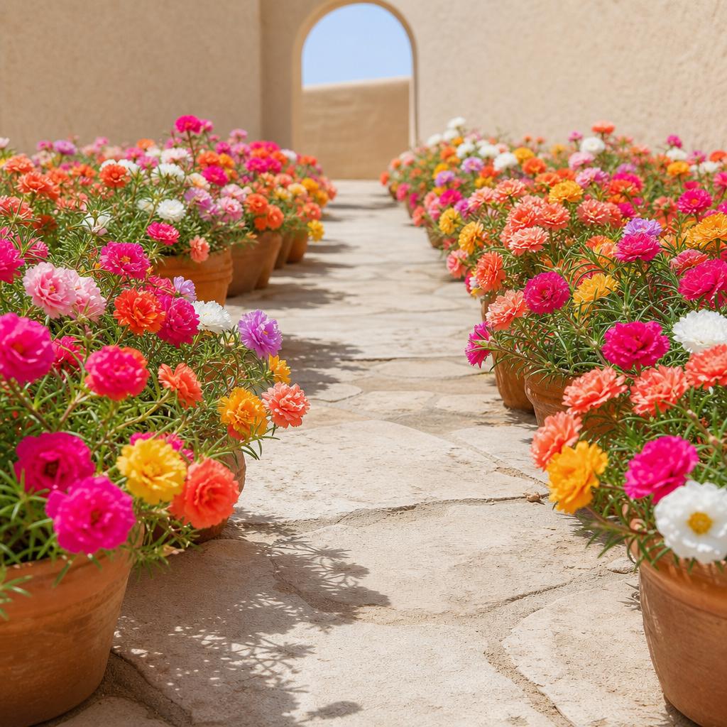 1000pcs Mixed Moss Rose Seeds for Planting Bulk Garden Seeds Floral Gift DIY Landscaping Ground Cover