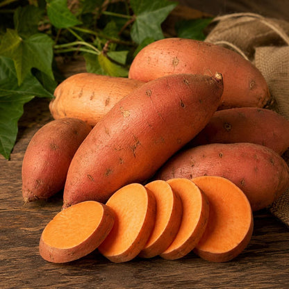82Pcs Sweet Potato Seeds for planting in sunny open garden grounds, sheltered yard zones and terrace planting edges
