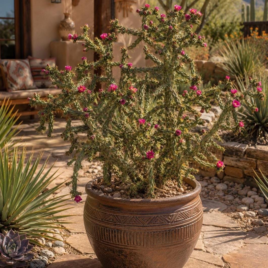 100Pcs Cold Hardy Tree Cactus Seeds - Flowering Cane Cholla - Cylindropuntia Imbricata