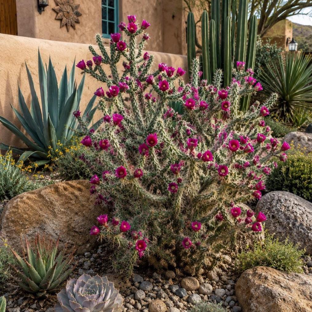 100Pcs Cold Hardy Tree Cactus Seeds - Flowering Cane Cholla - Cylindropuntia Imbricata