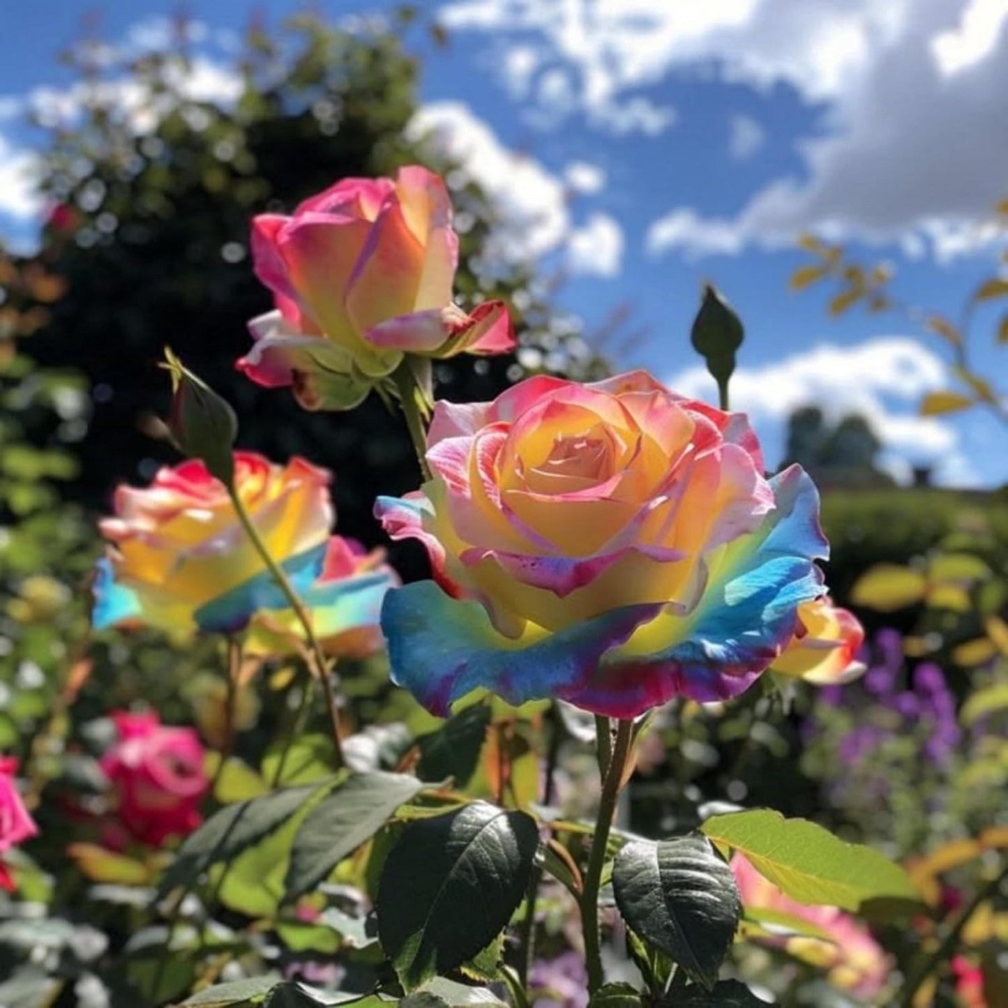 Rainbow Rose Seeds 150Pcs Perennial Garden Plant