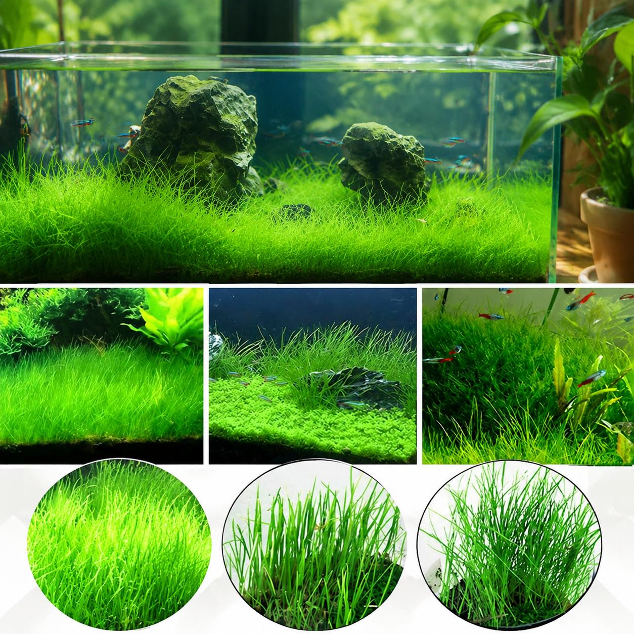 1960Pcs Aquarium Carpet Plant Seeds for Freshwater Tanks Lush Green Grass Substrate Coverage Easy Setup