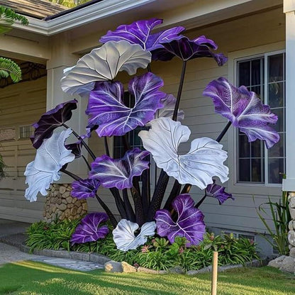 100Pcs Elephant Ear Seeds pair well with low ornamental plantings to enrich multi layered yard landscape structure