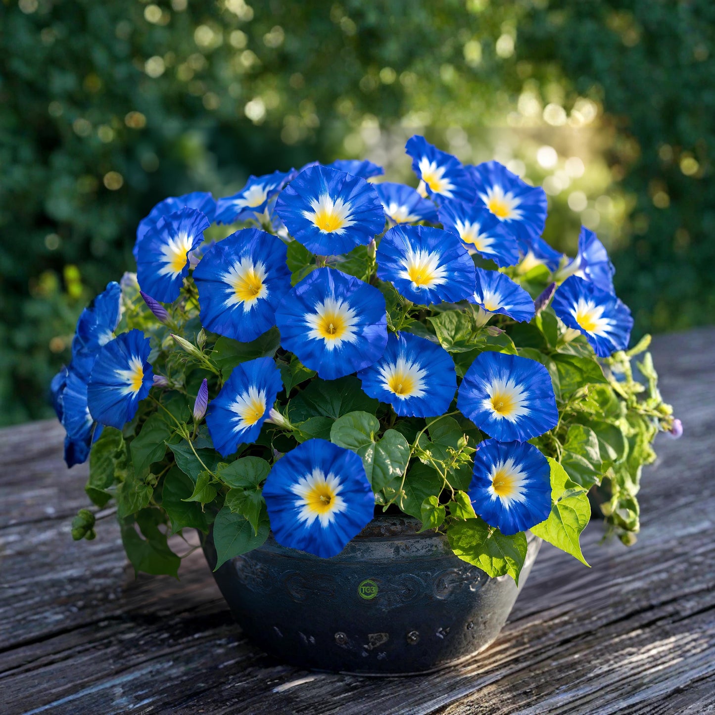 100pcs Dwarf Morning Glory Seeds Convolvulus Tricolor Compact Blue Flowers Pollinator Garden Non GMO
