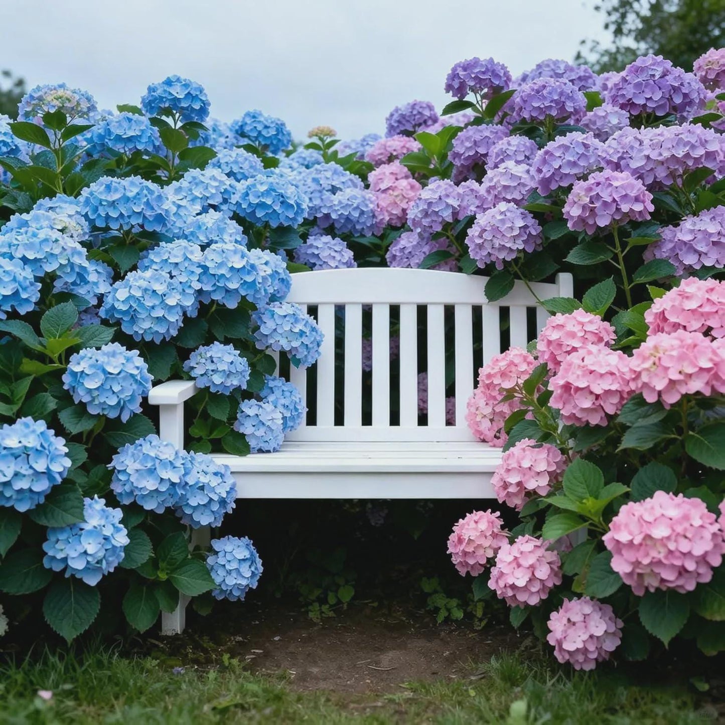 50pcs Mixed Hydrangea Seeds Perennial Flower Seeds Heirloom Color-Changing Blooms