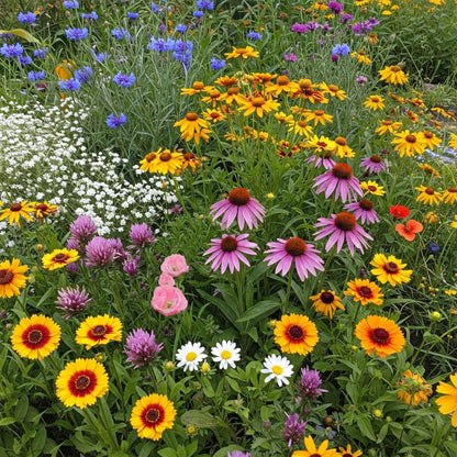 900Pcs Mix Wildflower Seeds perfect for mass sowing in yard vacant margins, garden open gaps and large bare ground spots