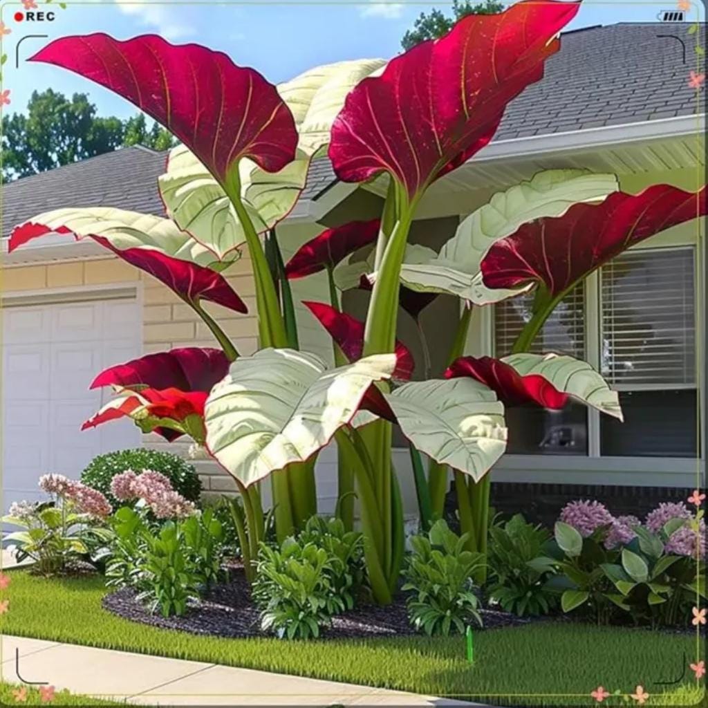 85Pcs Elephant Ear Seeds Plant Tropical Plants for Shade Gardens & Containers