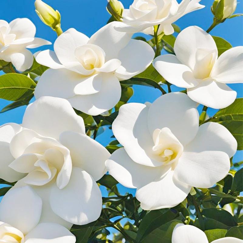 84Pcs Gardenia Seeds, Aromatic White Blooms Glossy Green Leaves, Home Garden Plant Seeds, Pollinator Friendly Attracts Butterflies Bees