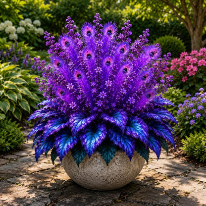 100Pcs Blue Rainbow Hosta Seeds Colorful Shade Loving Perennial Garden Plant