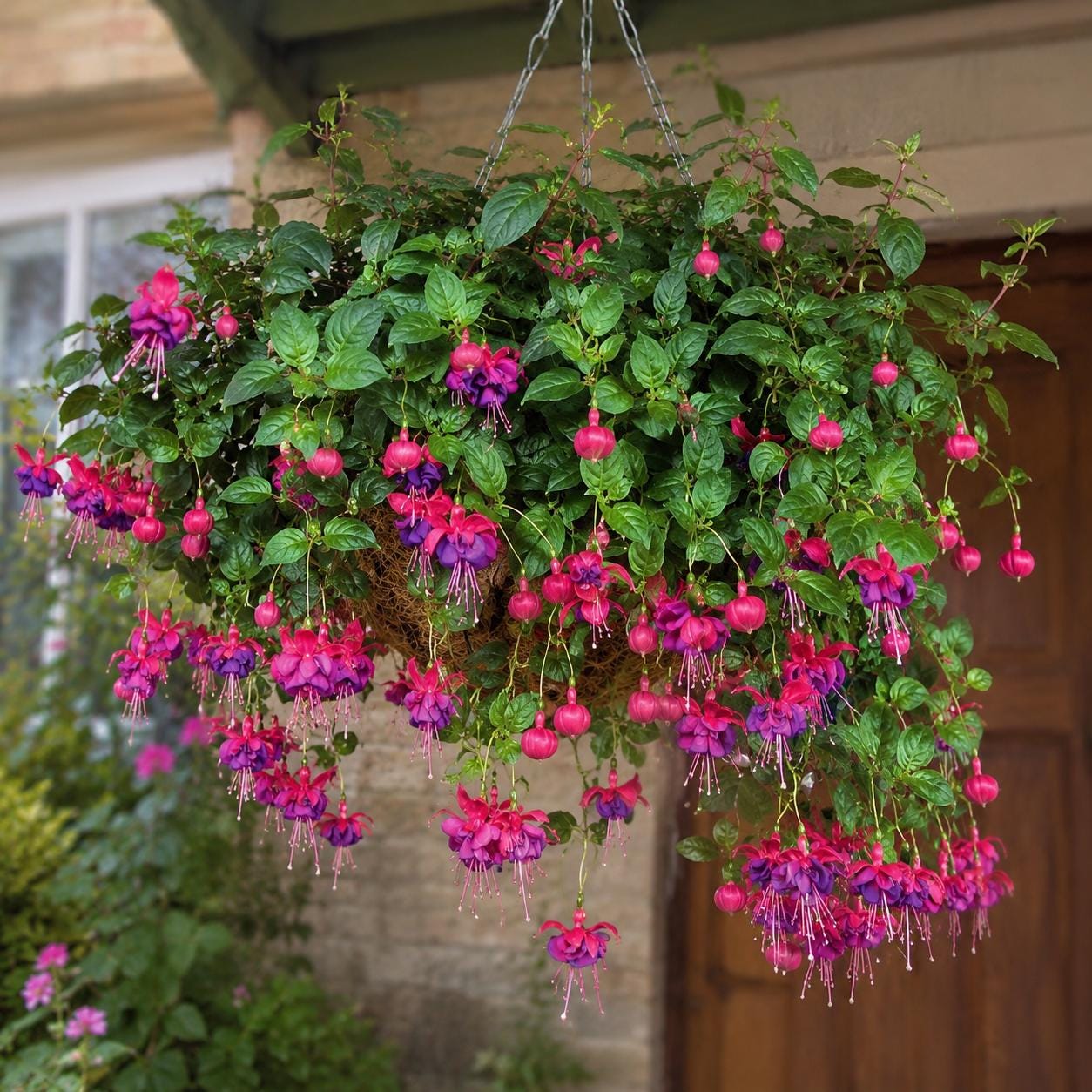100pcs Hanging Basket Fuchsia Seeds for Planting, Heirloom Fuchsia Flower Seeds, Shade Loving Hanging Flowers, Patio Container Garden Seeds