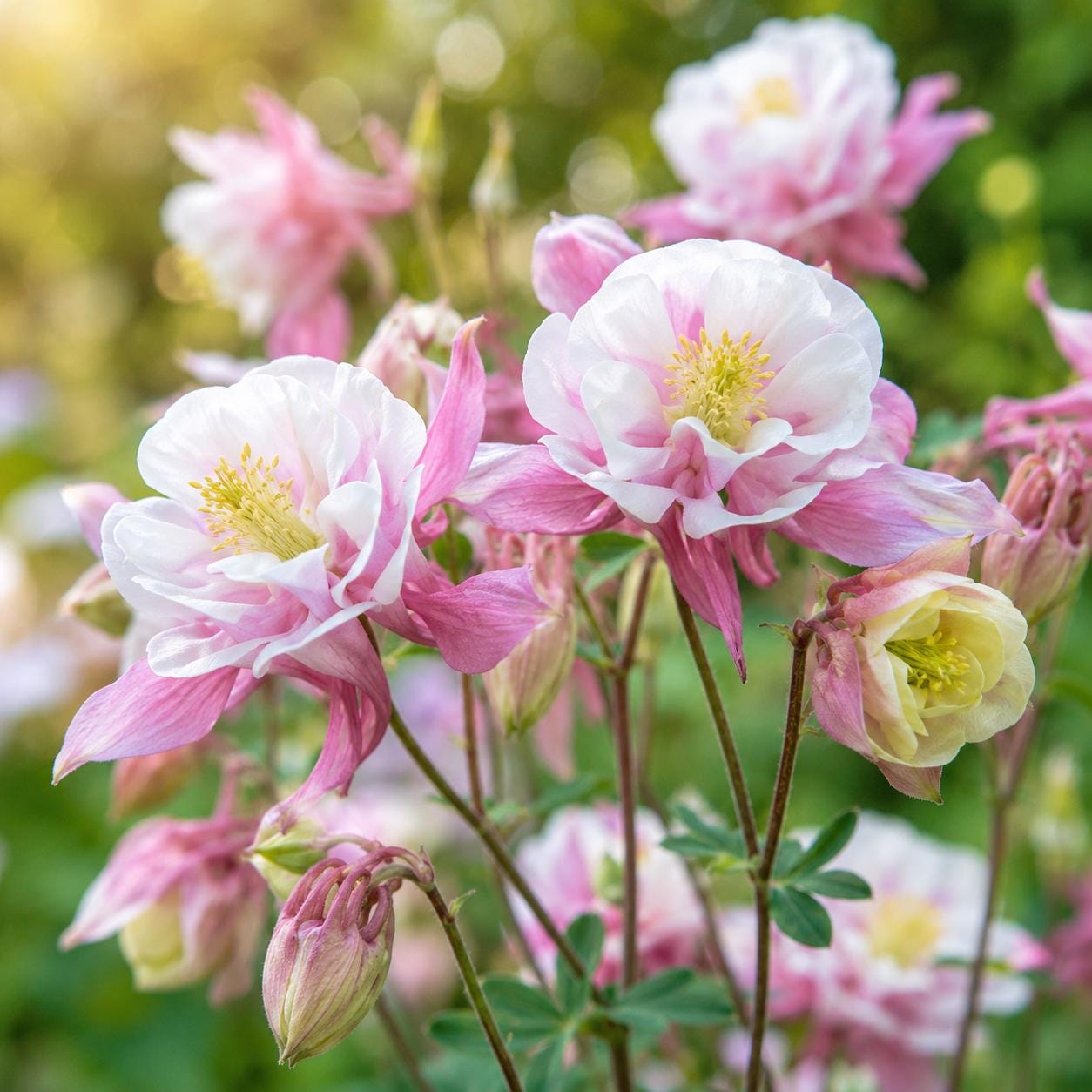 200pcs Double Pink White Columbine Perennial Garden decoration Non GMO