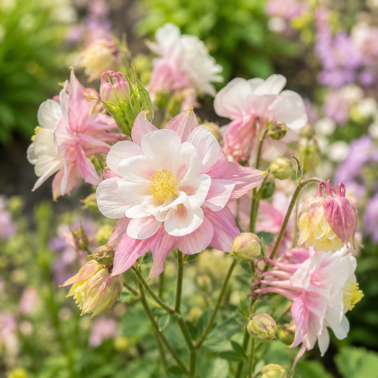 200pcs Double Pink White Columbine Perennial Garden decoration Non GMO