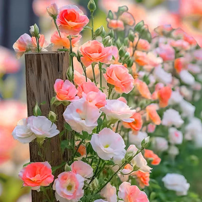 100Pcs Lisianthus Seeds Easy to Grow develop upright sturdy branching growth with elegant layered bloom form and compact clumping habit