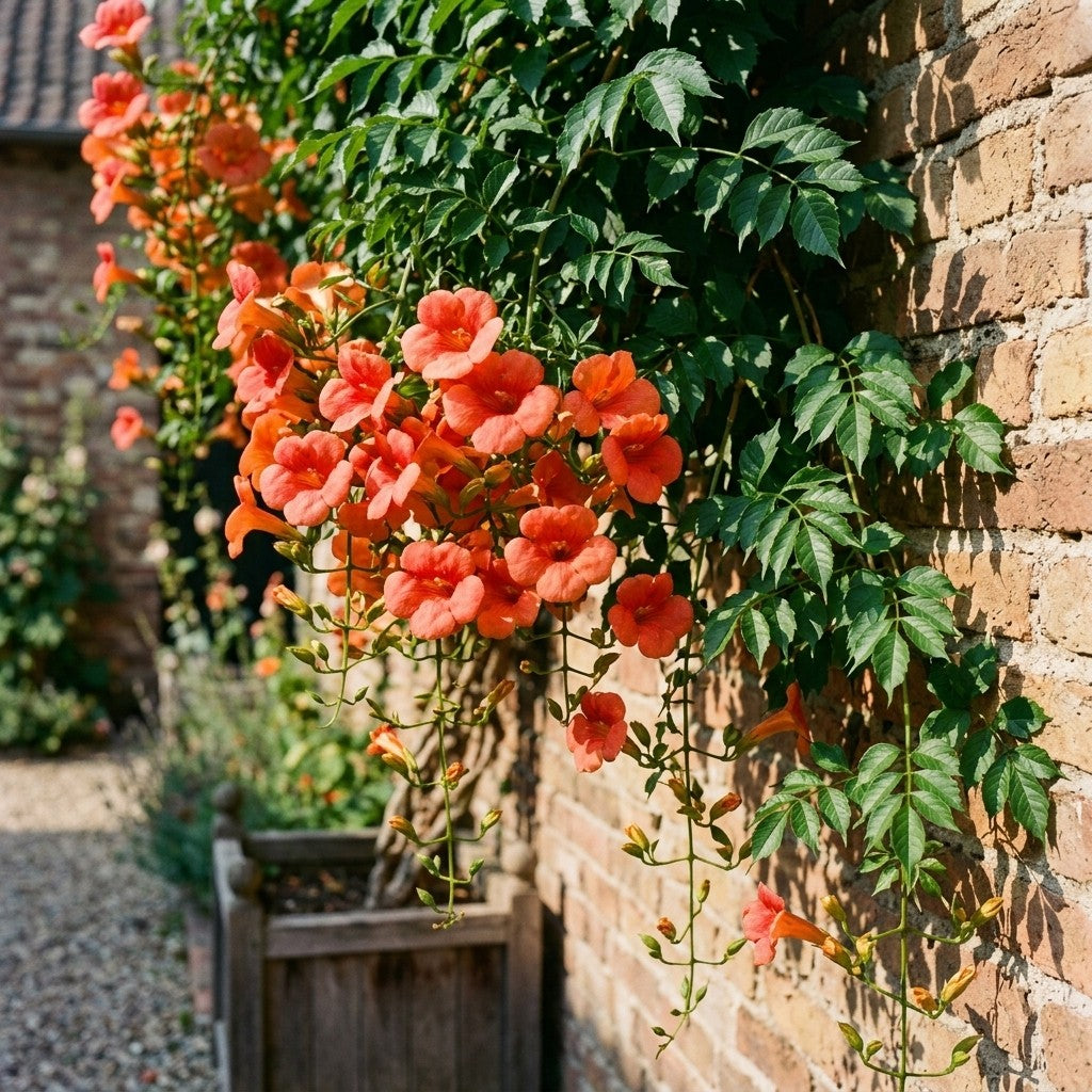 100 Pcs Trumpet Vine Seeds - Suitable for Outdoor Garden & Trellis Planting
