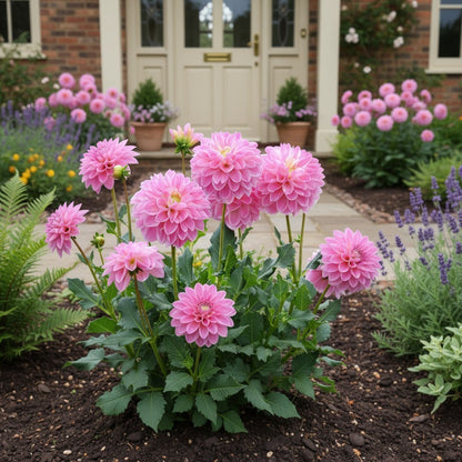 100 Dahlia Flower Seeds – Pink Decorative Blooms for Garden Planting