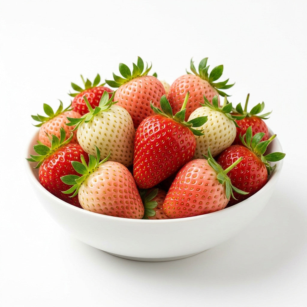 300pcs Cream Strawberry Seeds - Hardy Perennial Fruit - Vibrant Multi-Color Harvest