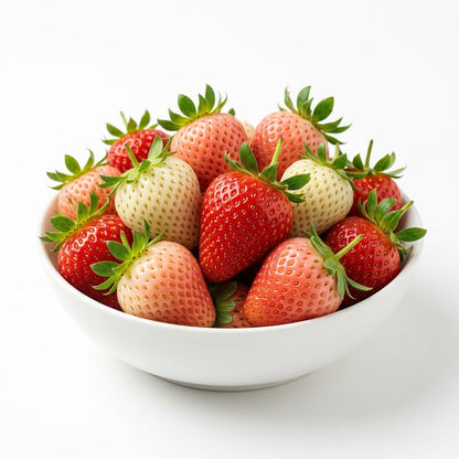 300pcs Cream Strawberry Seeds - Hardy Perennial Fruit - Vibrant Multi-Color Harvest